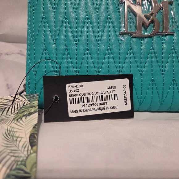 Badgley Mischka Teal Wallet (Vegan Wallet) #76 - Picture 2 of 4